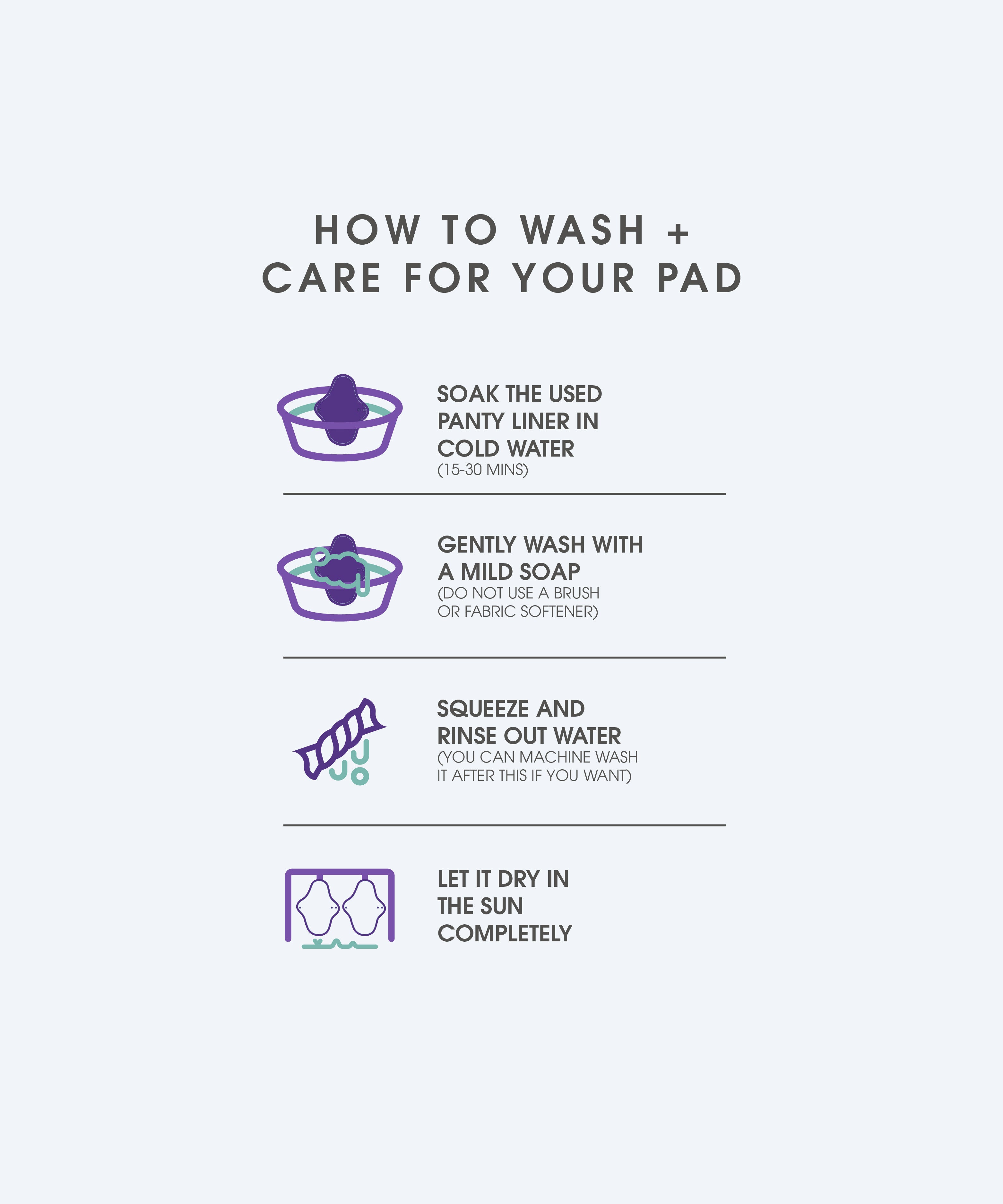 Bamboo Charcoal Reusable Panty Liners